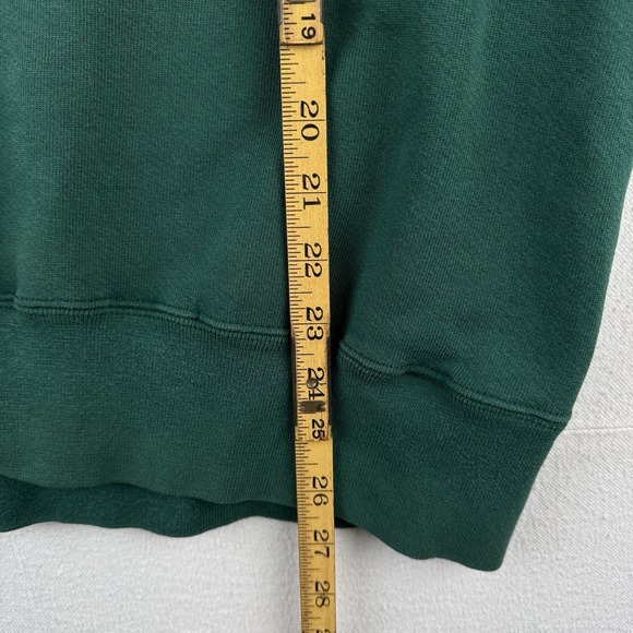 90s Vintage LL Bean X Russell Athletic Men's Large Green Henley Sweatshirt USA - Picture 11 of 14